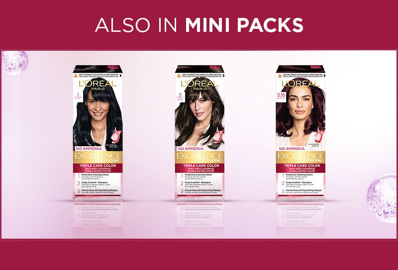 New Excellence Crème Hair Color Mini Packs
