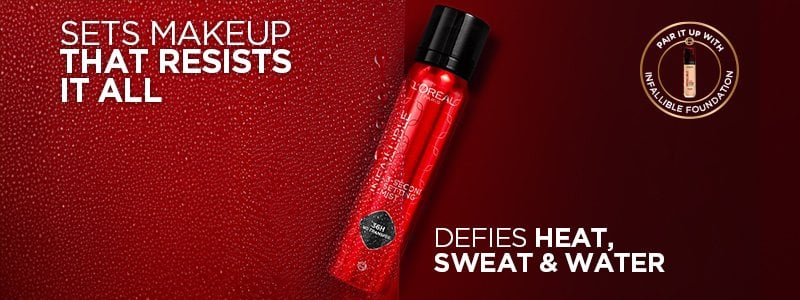 Infallible sets makeup that resists all
