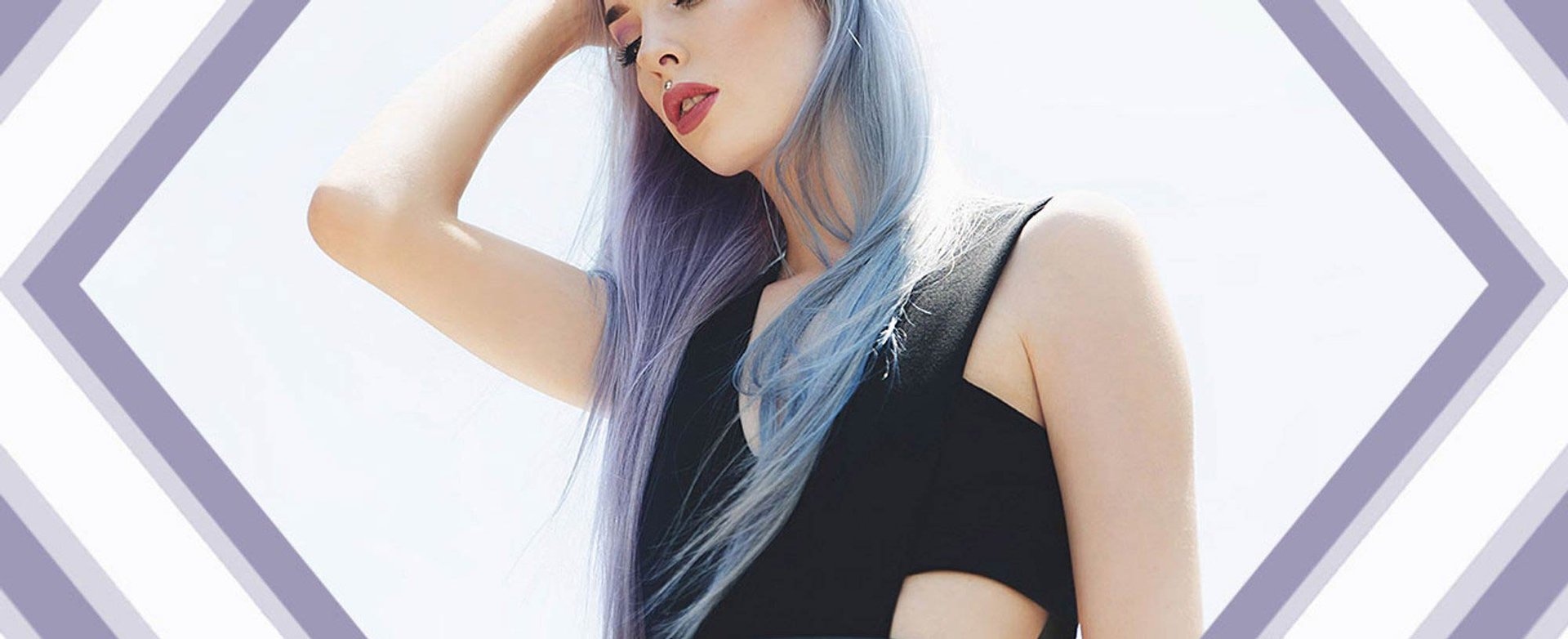 Black Hair with Blue Highlights