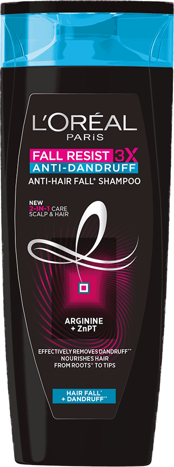 Buy L'Oréal Paris Fall Resist 3X Anti-Dandruff Shampoo ( ML) Online at  Best Prices in India | L'Oréal Paris