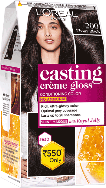 L'Oréal Paris Casting Crème Gloss Regular (Ebony Black) Hair Colour Online  at Best Price